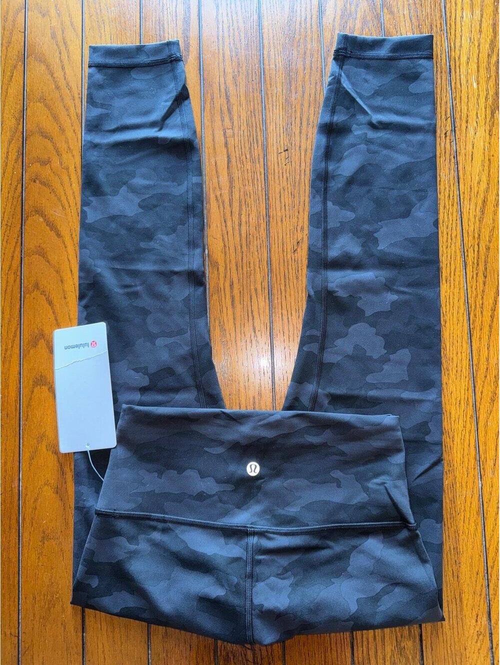 Lululemon Wunder Train High Rise 25” Heritage Camo Black Size 6 NWT